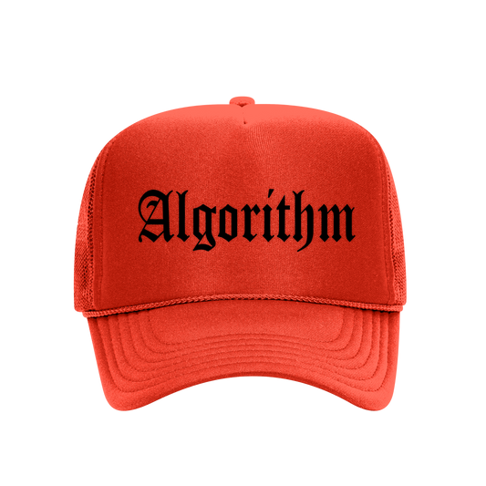 Algorithm Orange Trucker Hat